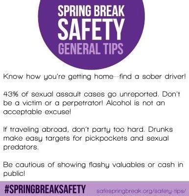 college rules spring break|11 Spring Break Safety Tips for College Students.